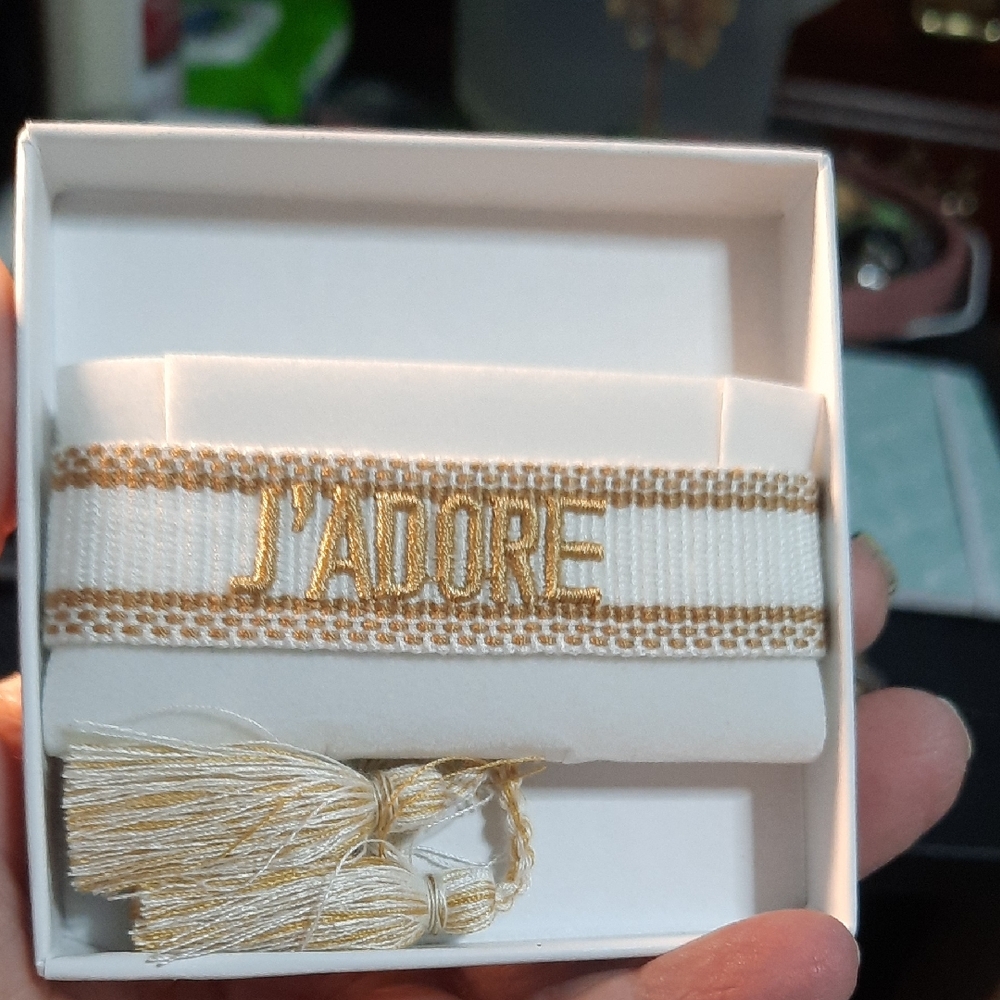 J'Adore Gold and White Women's Bracelet